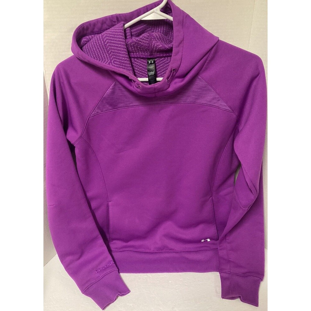 Under Armour Storm Cold Gear Sweatshirt Hoodie Purple Pullover Adult Size S